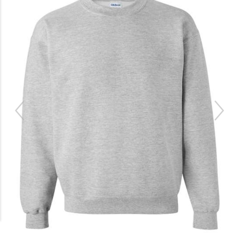 Brand New Never Worn Before Grey Gildan Crewneck